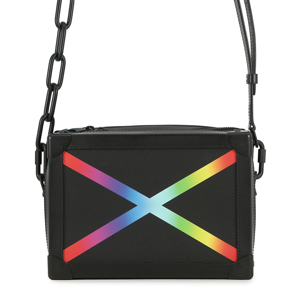 Louis Vuitton Taiga Soft Trunk Shoulder Bag Black